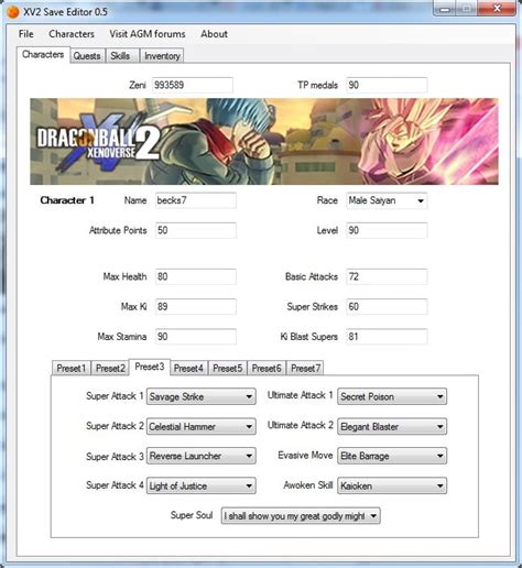 Xenoverse 2 Save Editor – Xenoverse Mods .